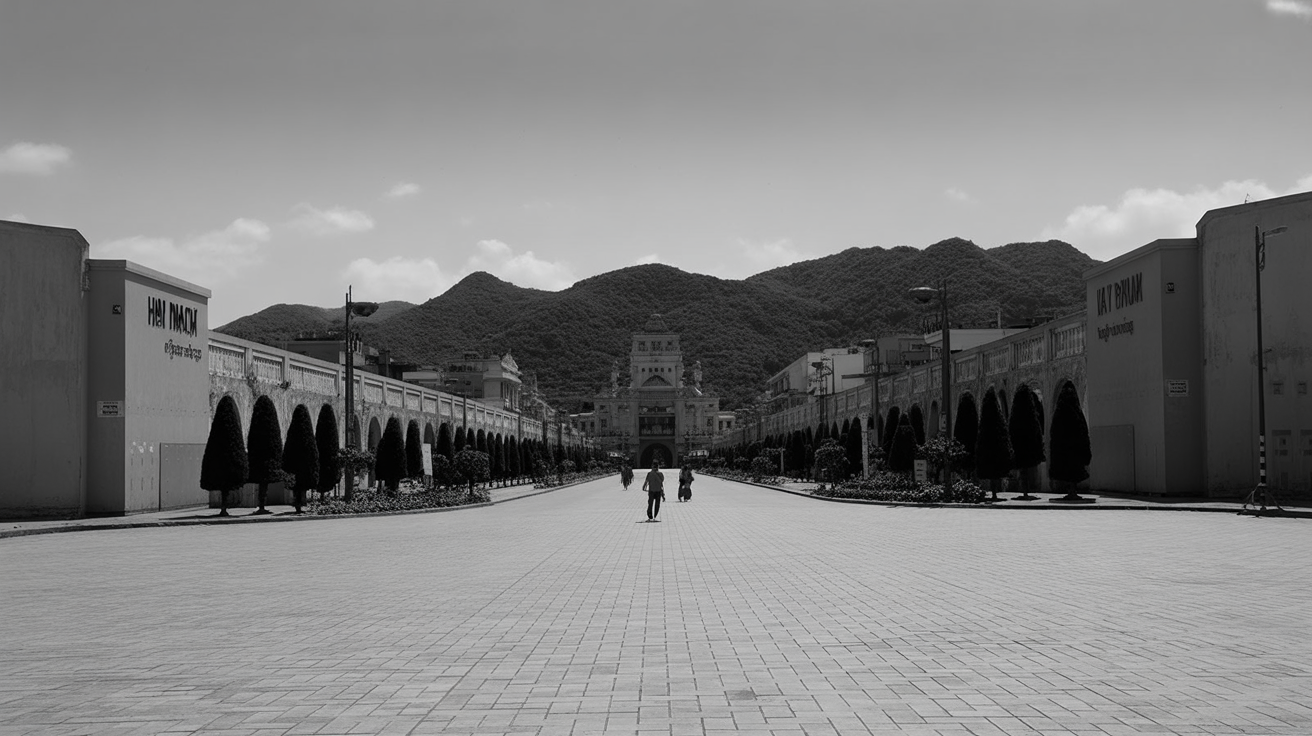 Muscat in June — by 10am the streets are empty; the heat is not a joke