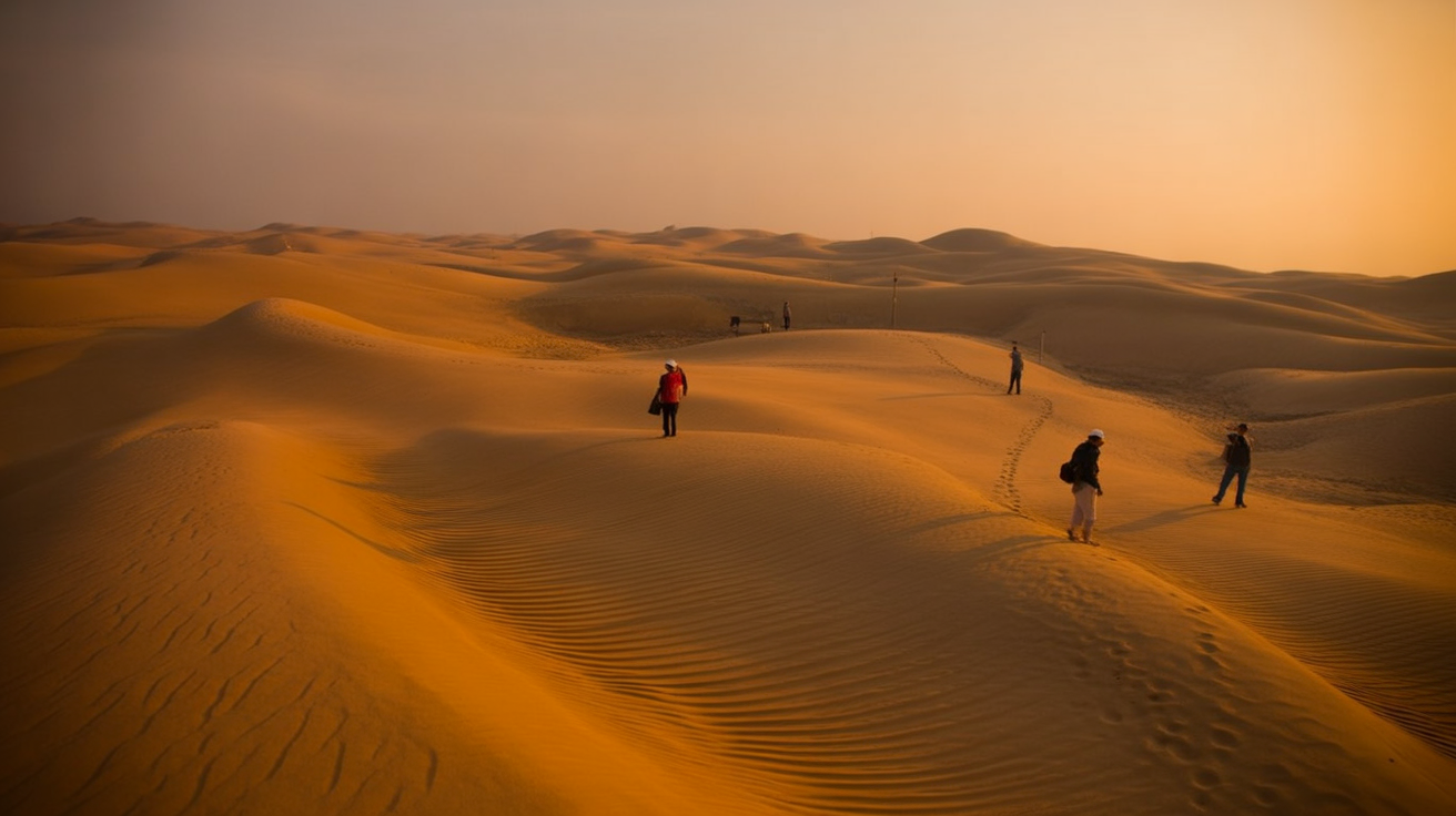 Wahiba Sands desert camping — the October-March window is when this is actually enjoyable