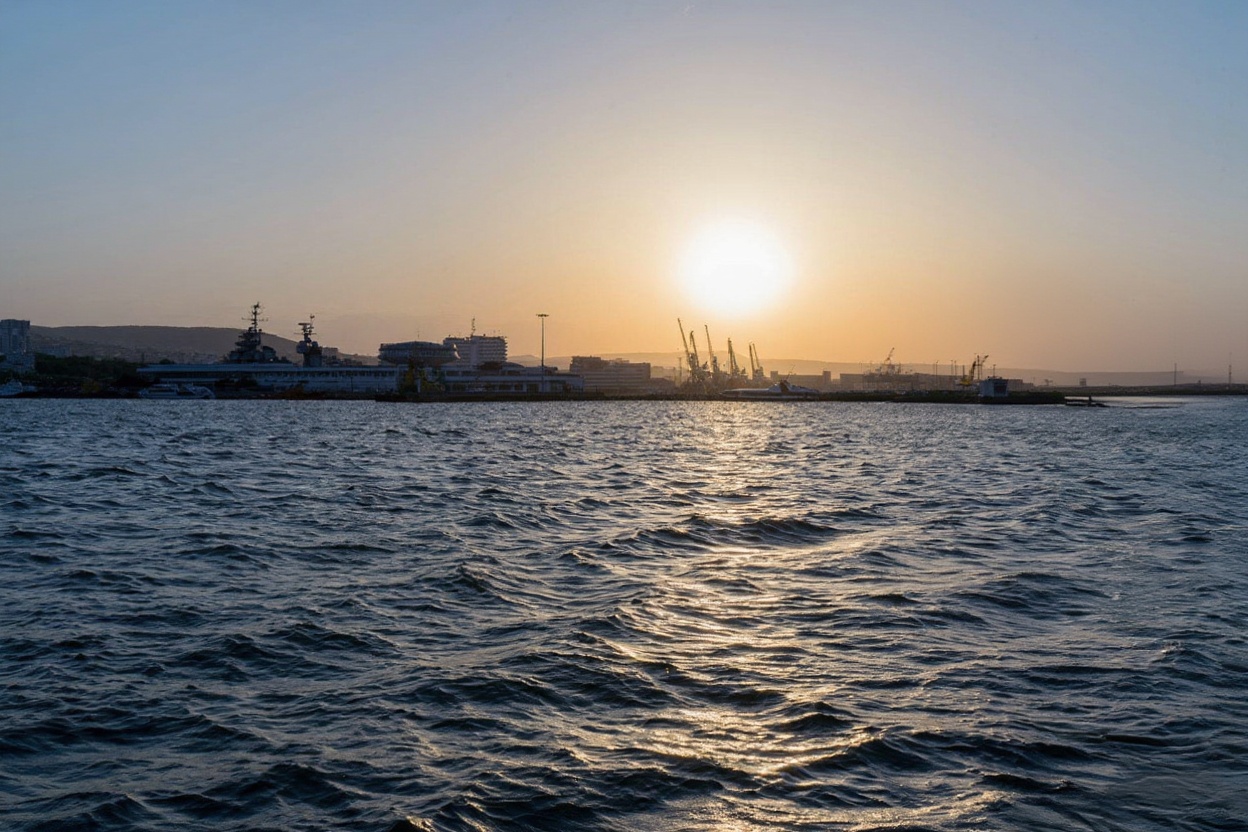 Al Mouj Marina at sunset — the more polished end of Muscat, good for an evening meal
